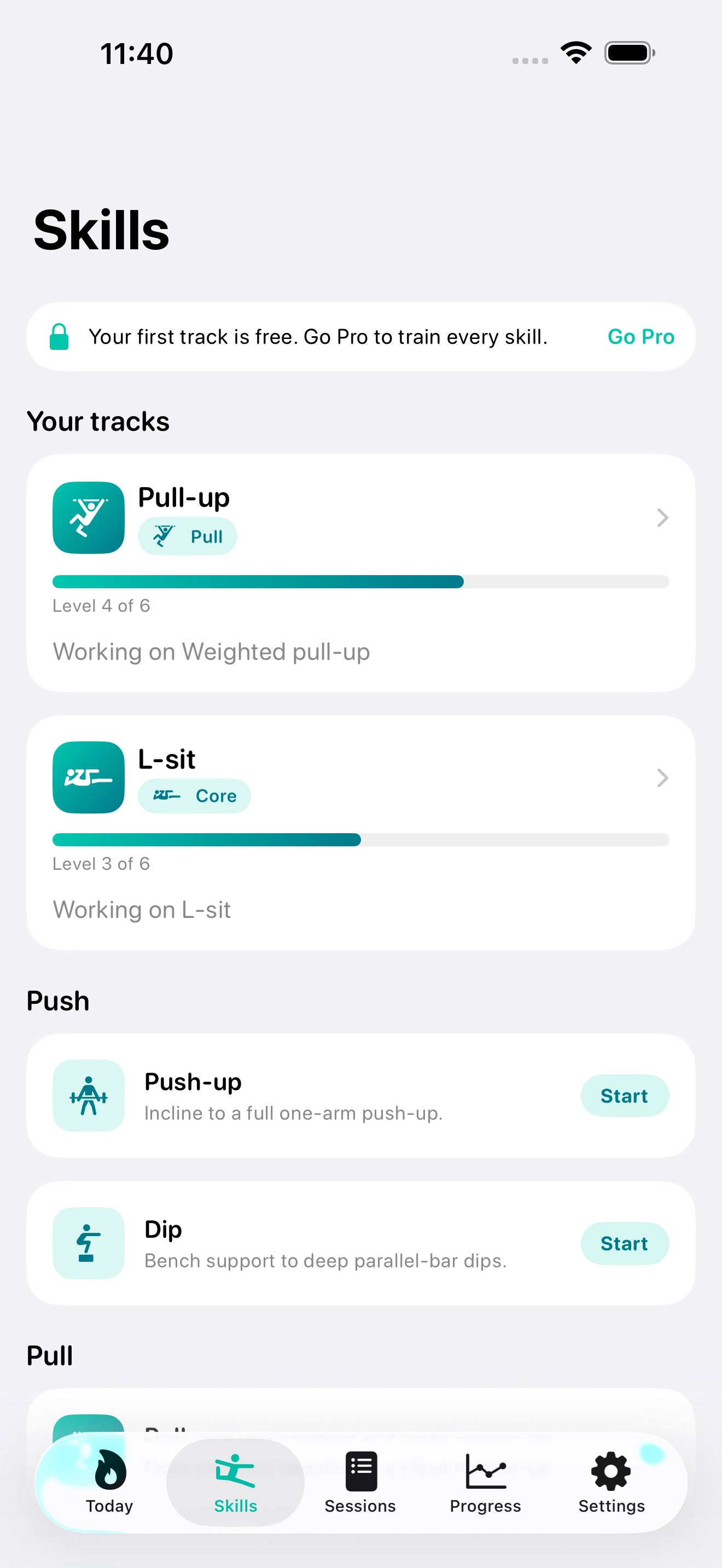 BodyRise Calisthenics screenshot 4