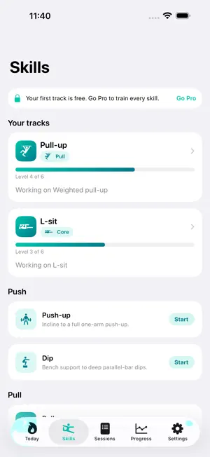 BodyRise Calisthenics screenshot 4