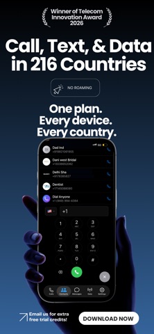 DialAnyone - Call, Text & eSIM Screenshot 1 of 6