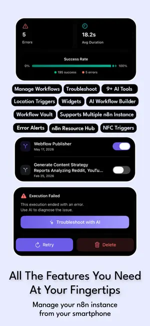 Nodey | n8n Mobile Automation iPhone screenshot 3