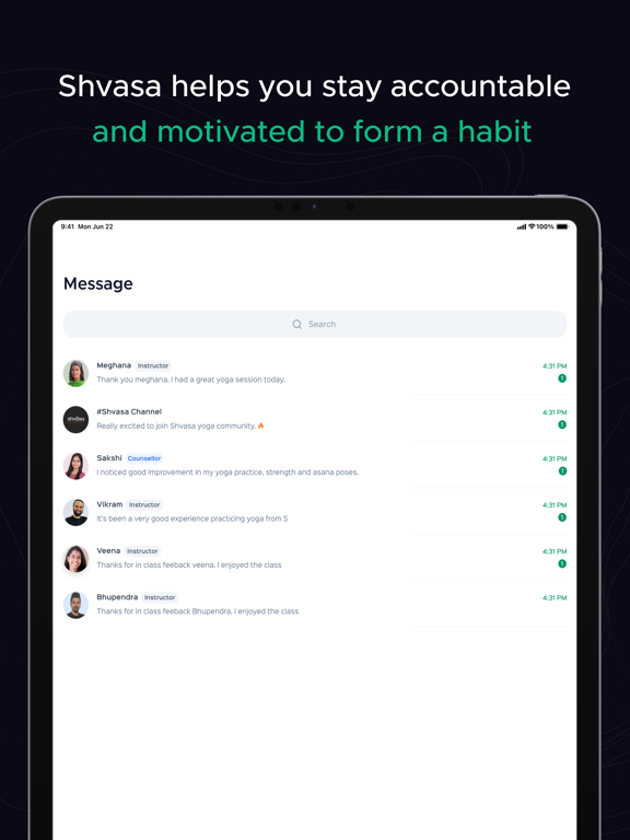 Shvasa - yoga in every breath iPad screenshot 3 - Health & Fitness app