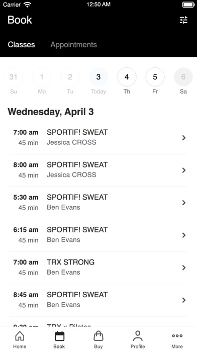 Sportif Personal Training Screenshot