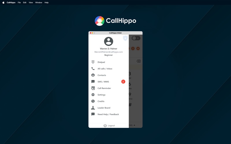 Screenshot #1 pour CallHippo Virtual Phone System