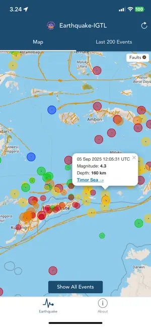 Earthquake-IGTL iPhone screenshot 1