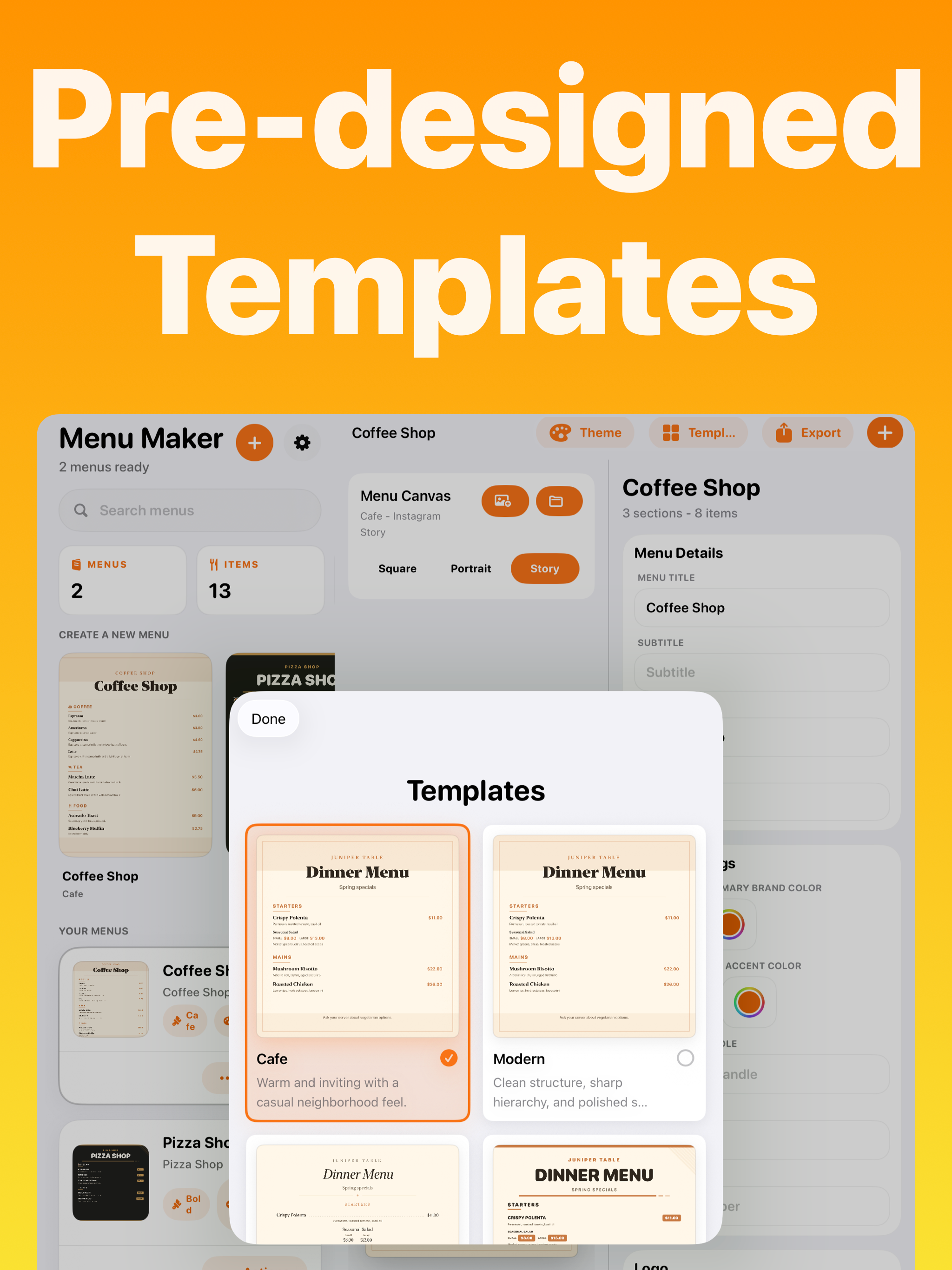 Menu Maker+ screenshot 6