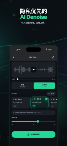 Denoise:AI 人声降噪 screenshot