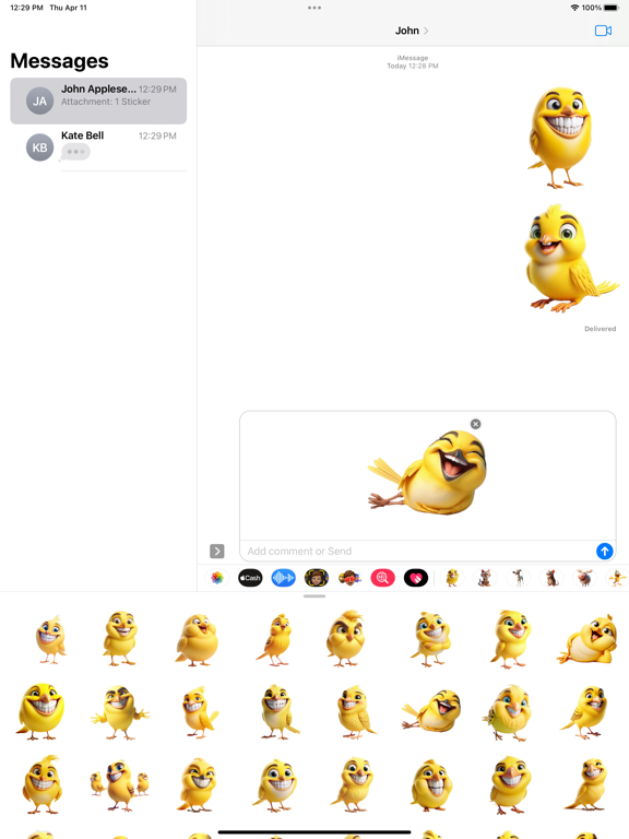Screenshot #6 pour Happy Canary Stickers