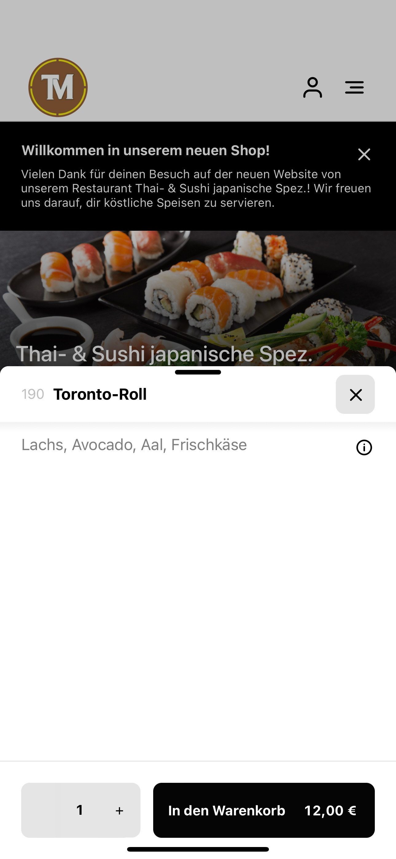 Thai- & Sushi japanische Spez.