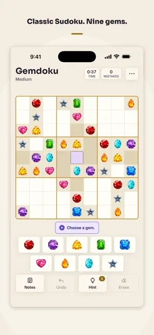 Gemdoku: Sudoku with Gems screenshot 1