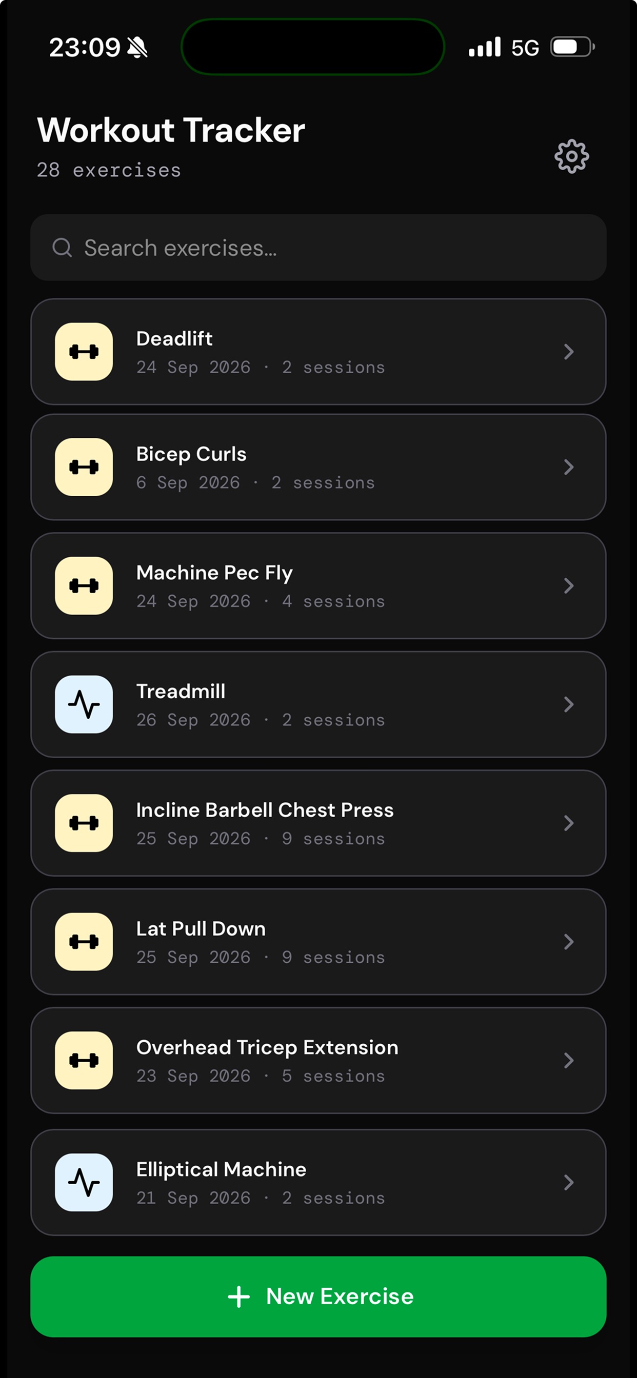 Screenshot 1 of Gymothee: Workout Tracker