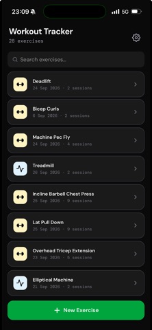 Gymothee: Workout Tracker screenshot 1