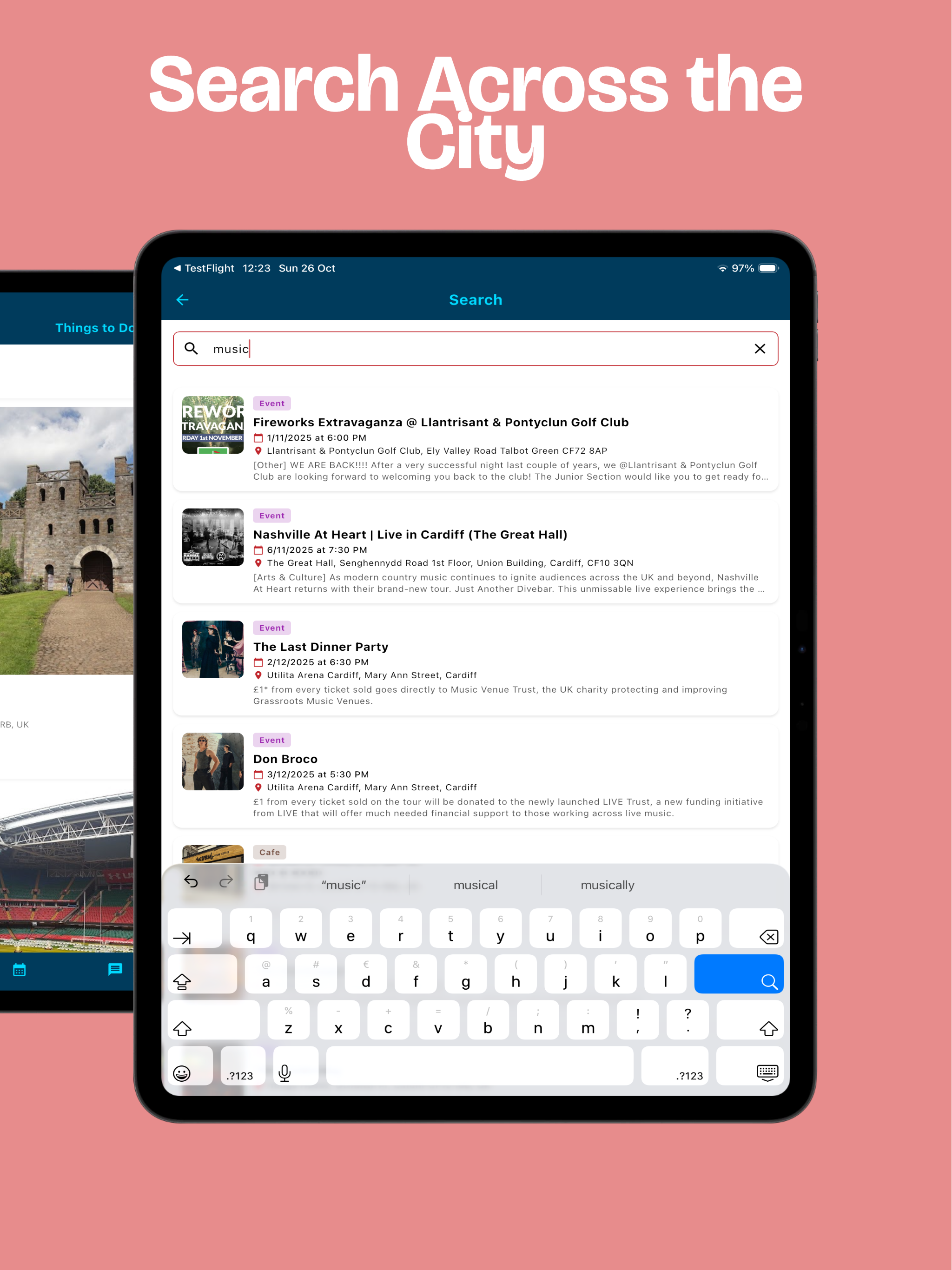 The Cardiff App, Whats On? screenshot 10
