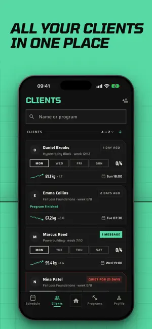 Antrio Coach: Client Tracker screenshot 1