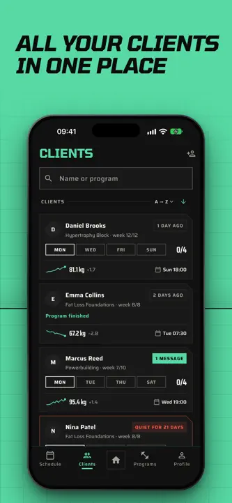 Antrio Coach: Client Tracker screenshot 1