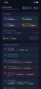 Circle Coordinate Calculator screenshot