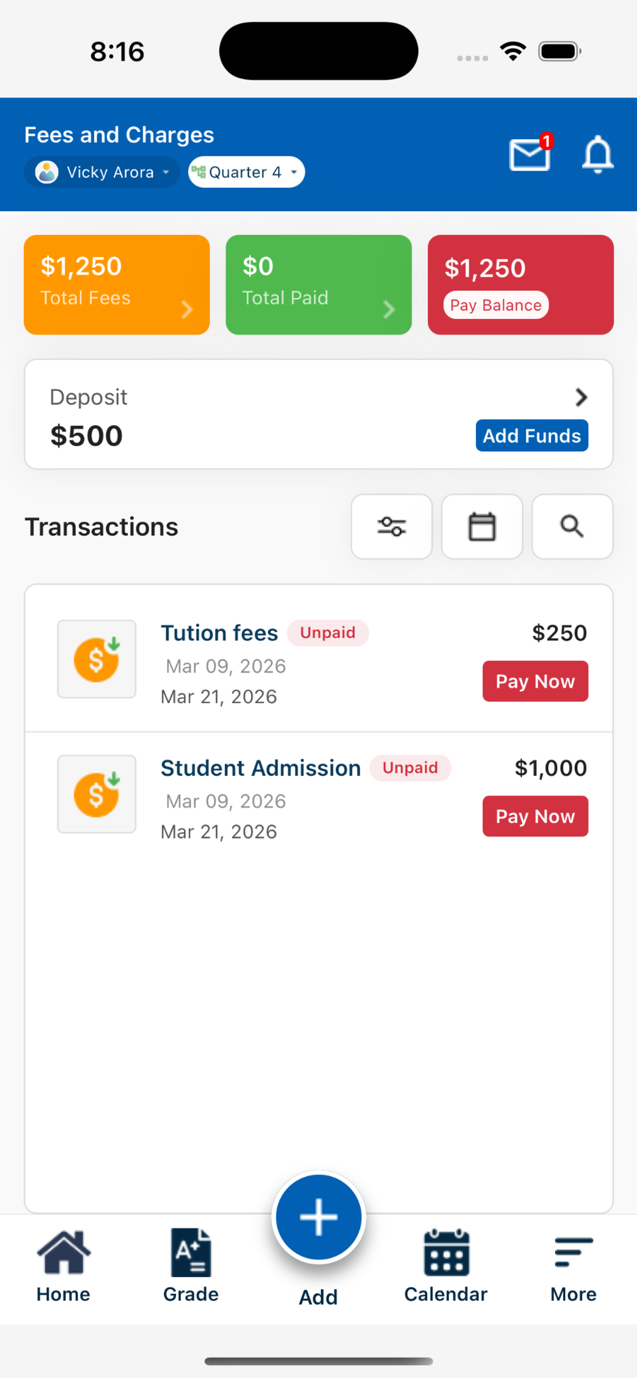 openSIS SaaS Mobile Connect screenshot 5