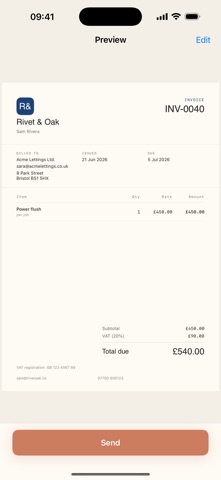 SoloDock: Invoices and Jobs iPhone screenshot