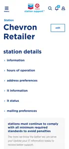 Chevron Texaco Station Support screenshot #2 for iPhone