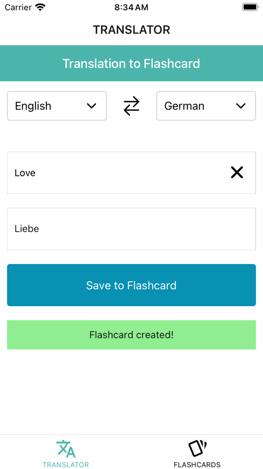 #4. Translation To Flashcard (iOS) 由: Zeeshaan Lakdawala