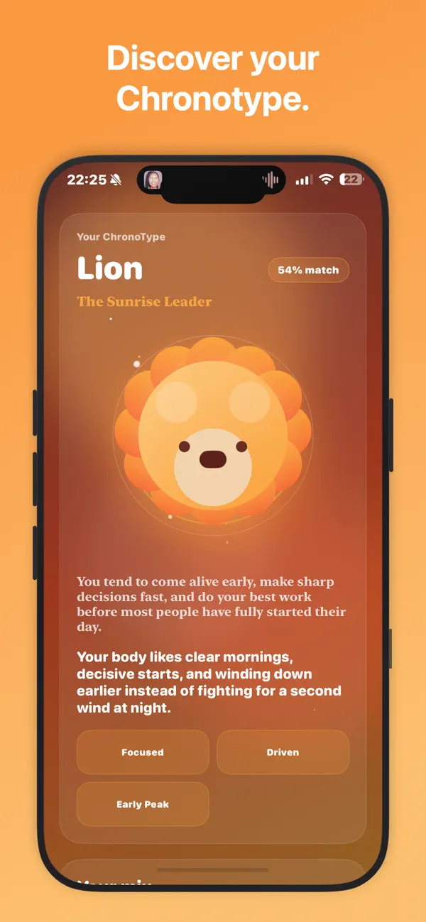 Screenshot #1 pour ChronoType: Body Clock