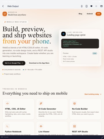 HTML Viewer & Editor - Code iPad screenshot