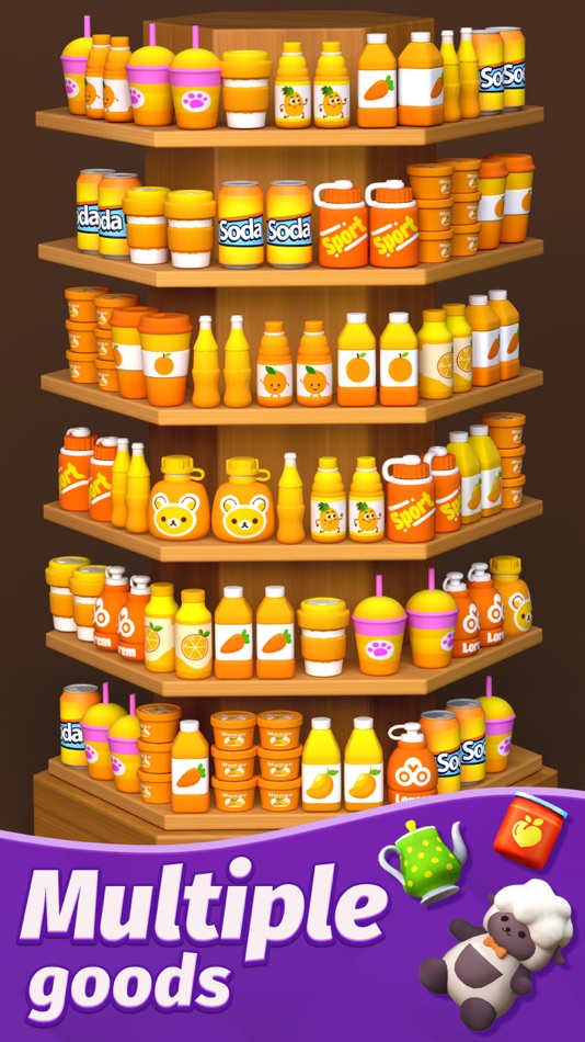 #2. Goods Sort™ - Triple Master 3D (iOS) By: Clap Palms