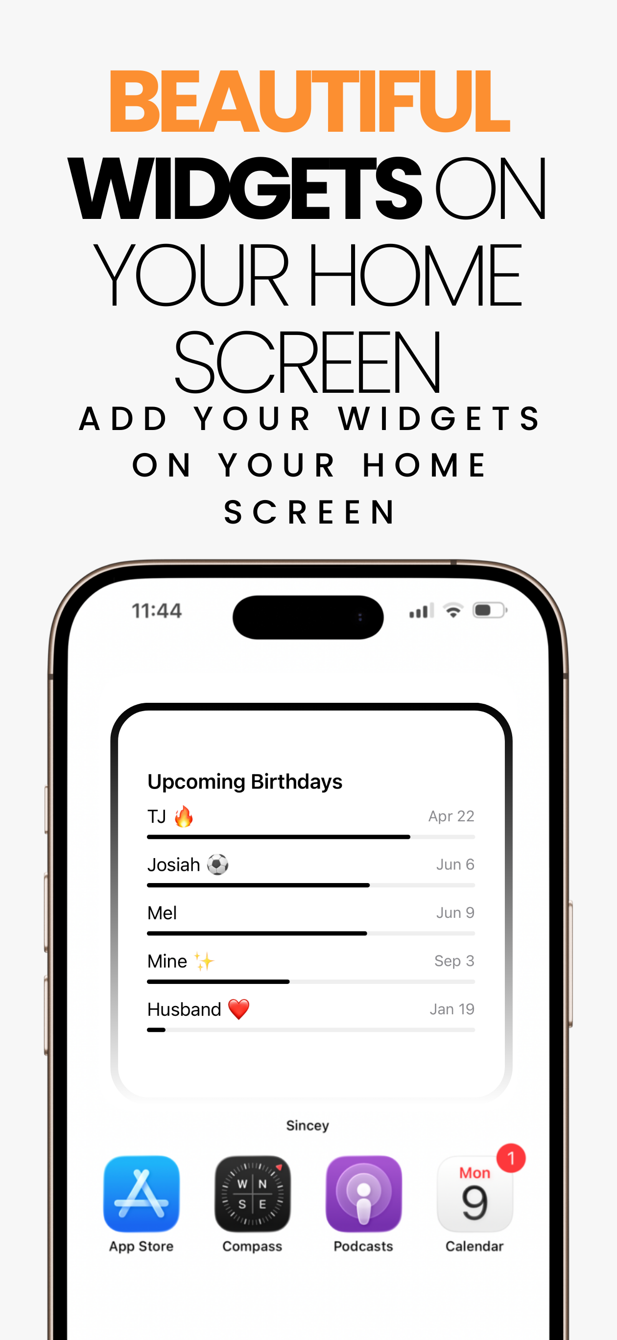 Countdown Widgets - Sincey screenshot