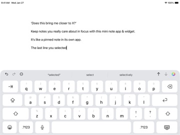 Note iPad screenshot