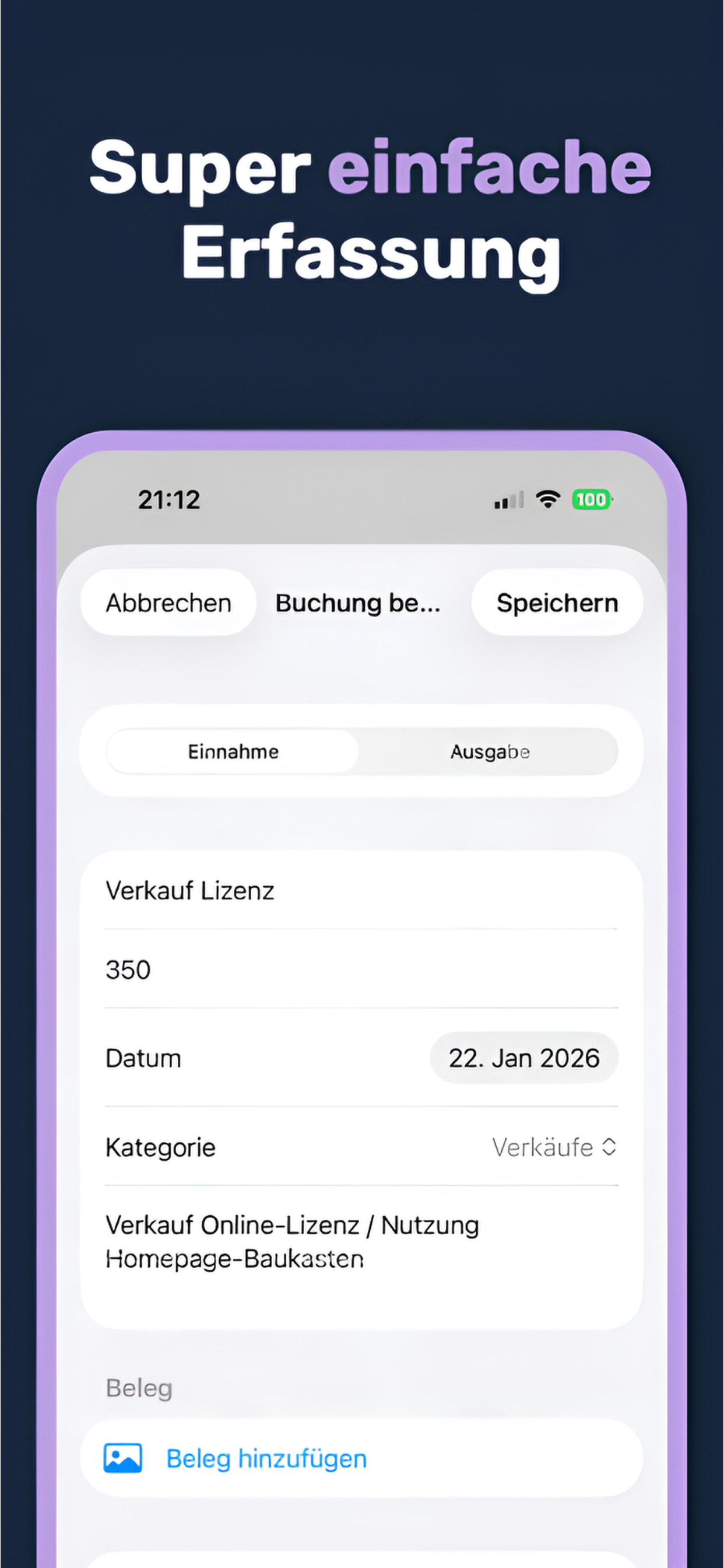 Einnahmen-Ausgaben-Tracker EÜR screenshot 4