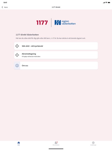 Hälsa och vård i Västerbotten iPad screenshot 2
