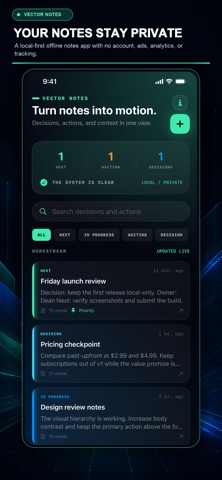 Vector: On-the-Go Action Notes のスクリーンショット