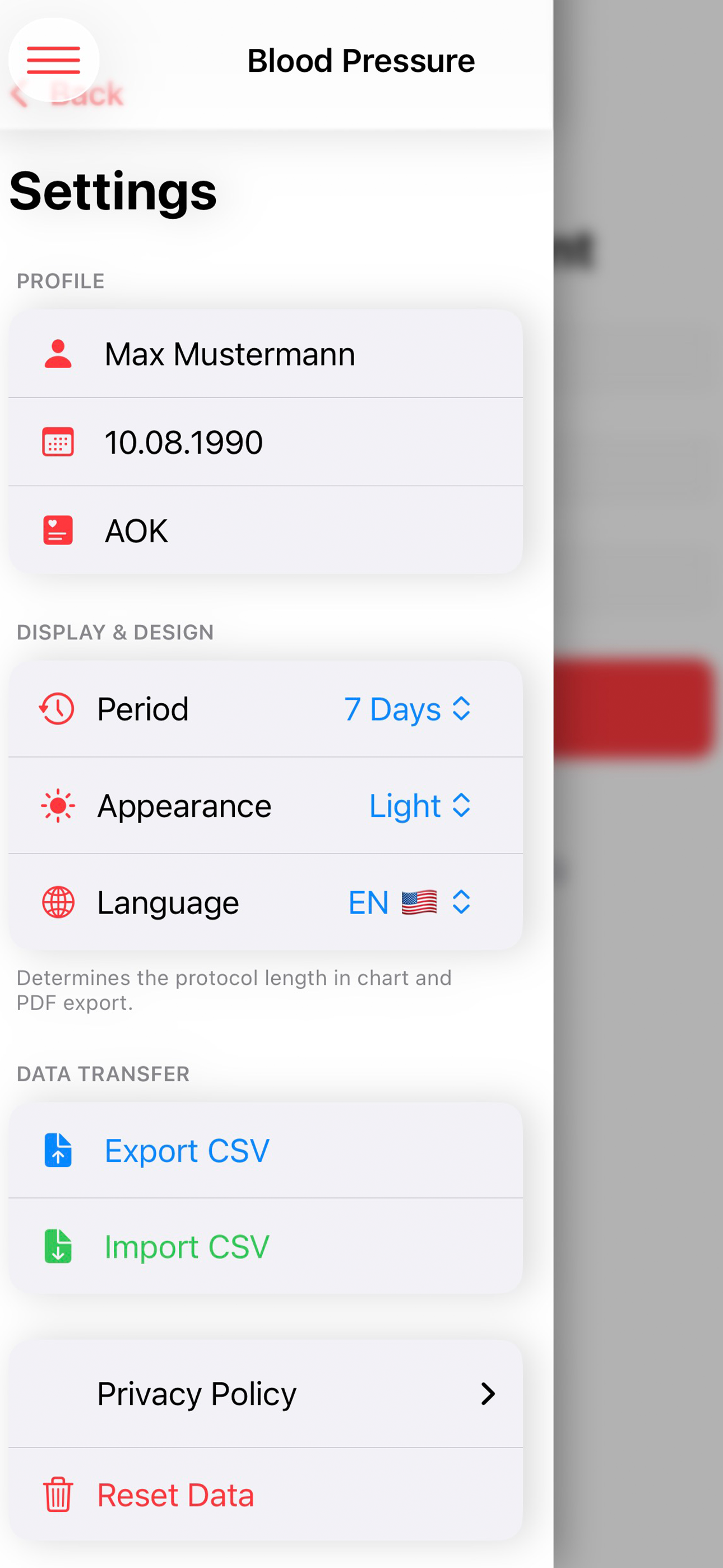 Blutdruck Pro screenshot 3