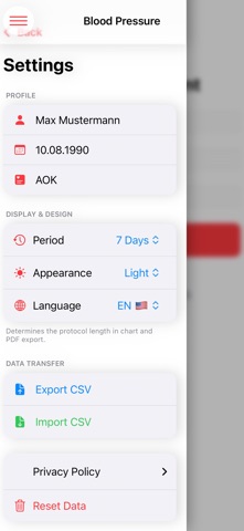 Blutdruck Pro screenshot