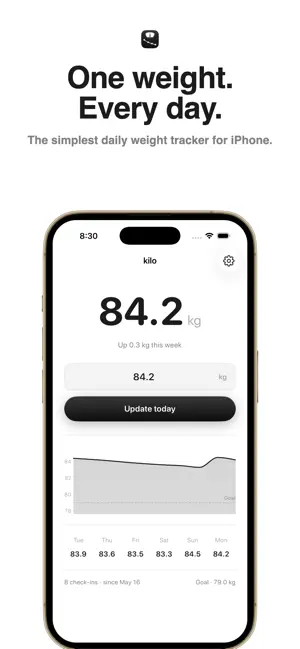 Kilo: Daily Weigh-in screenshot 2