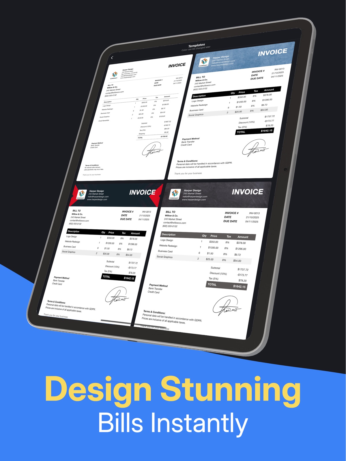 Invoice Maker – Create & Send ipad screenshot 3