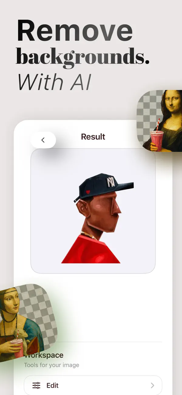 #1. AI Edit: Remove BG & Vectorize (iOS) By: Denys Kotelnykov