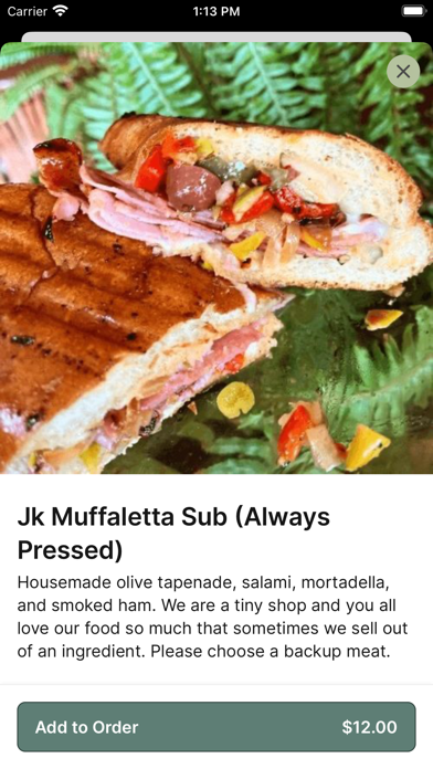 The Original Sub Shop & Deli iPhone screenshot 4 - Food & Drink app