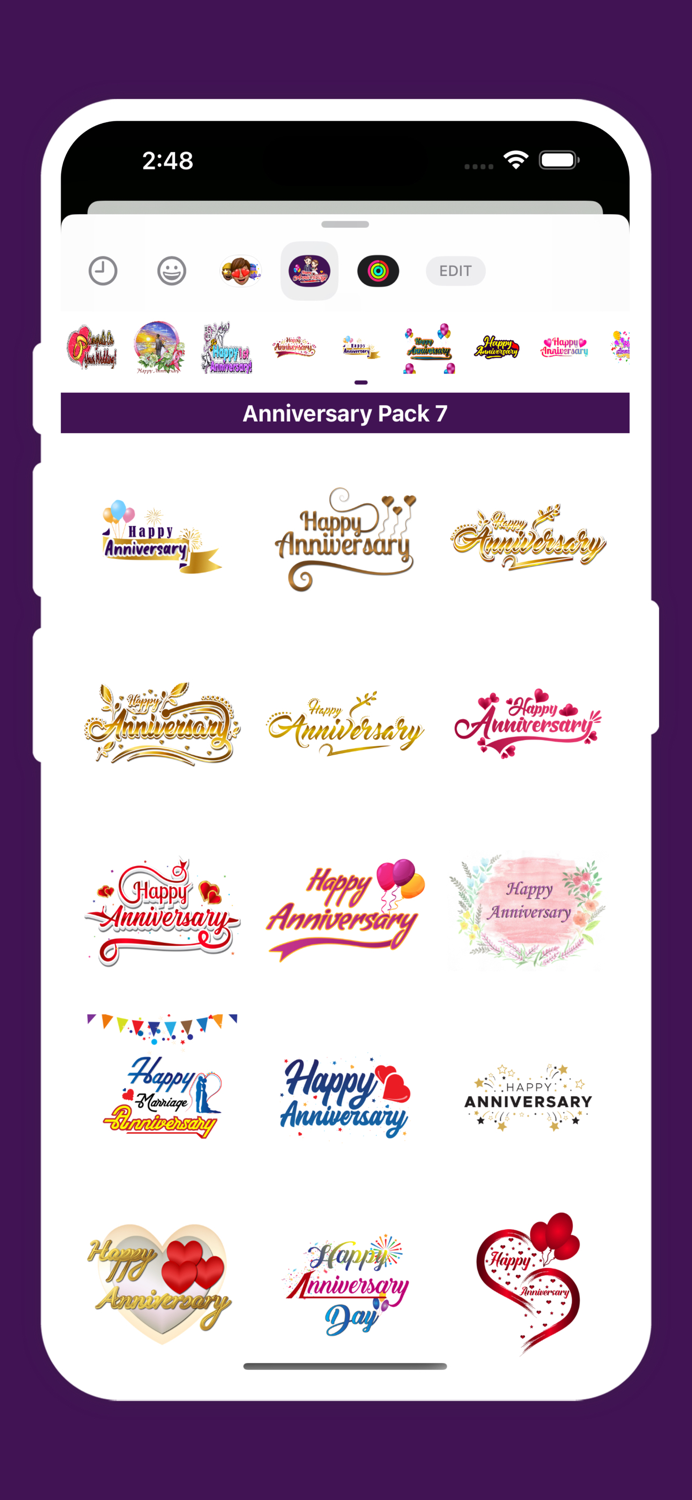 Anniversary Stickers -Animated