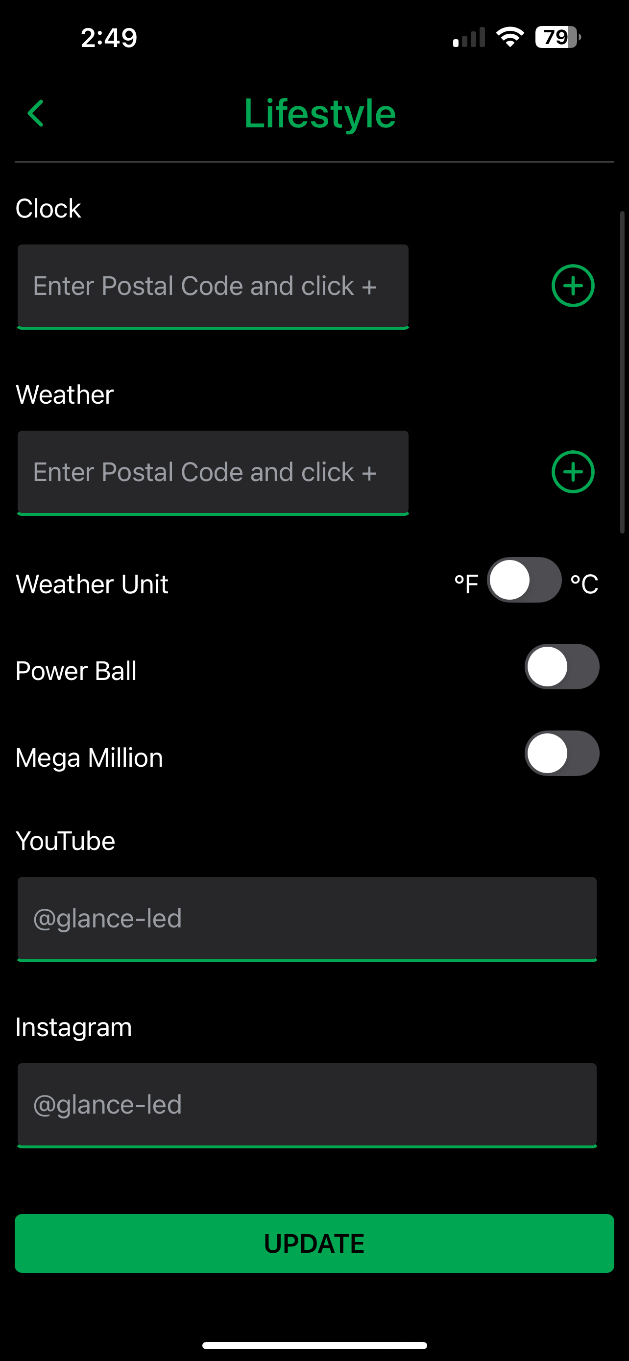 Glance Setup