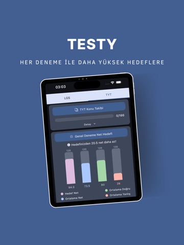 YKS KPSS Deneme Takip - Testy iPad screenshot
