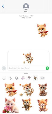 超级可爱的小猫贴纸 screenshot