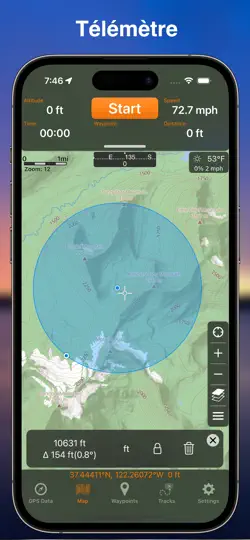 Capture d'écran de GPS Tracks sur iPhone 4