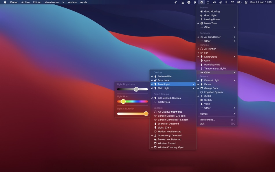 #4. HomeControl Menu for HomeKit (macOS) 由: Pedro Jose Pereira Vieito
