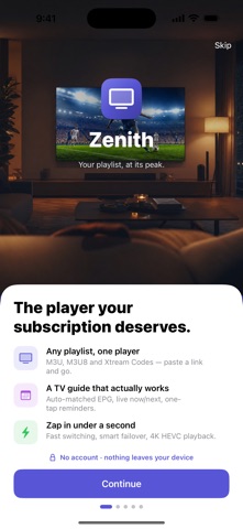 Zenith: IPTV Player & Live TV Screenshot 1 of 7