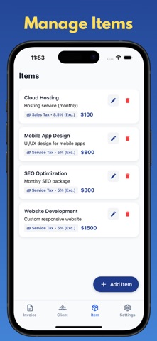 Easy PDF Invoices Invoice Guru screenshot