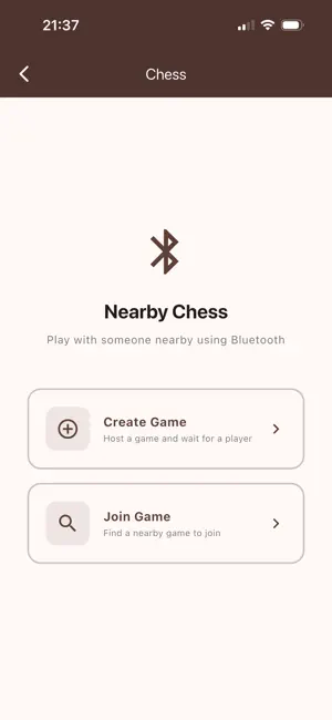 Nearby Chess: Bluetooth screenshot 1