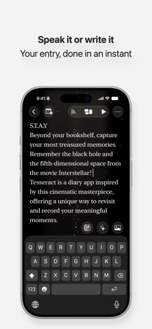 Tesseract - Emotional Journal iPhone screenshot