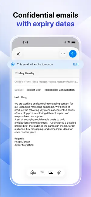 Zoho Mail - Email and Calendar iPhone screenshot 6