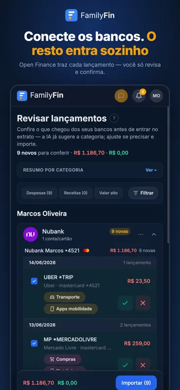 FamilyFin: Controle Financeiro screenshot 2 of 6