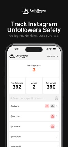 Unfollower Finder - Tracker Screenshot 1 of 5
